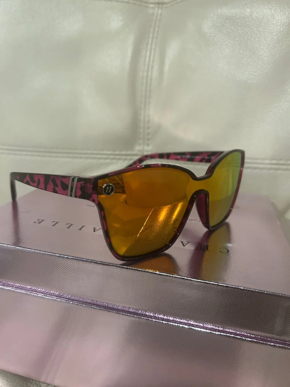 Blenders Lady Inferno Pink Leopard Print Women’s Sunglasses